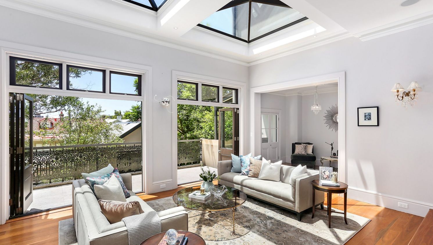Natural light floods into the living space at the double terrace on Paddington Street, Paddington Photo: supplied
